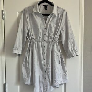 Women's Button Up Long Sleeve Dress